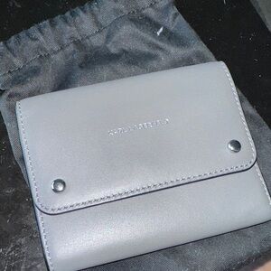 Karl Lagerfeld Light Gray Leather Wallet